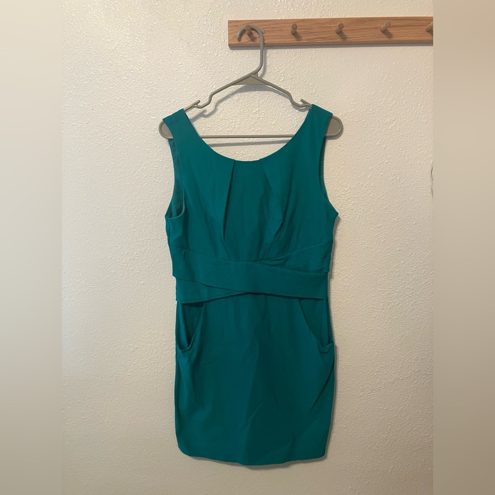 Teal Sleeveless Mini Dress